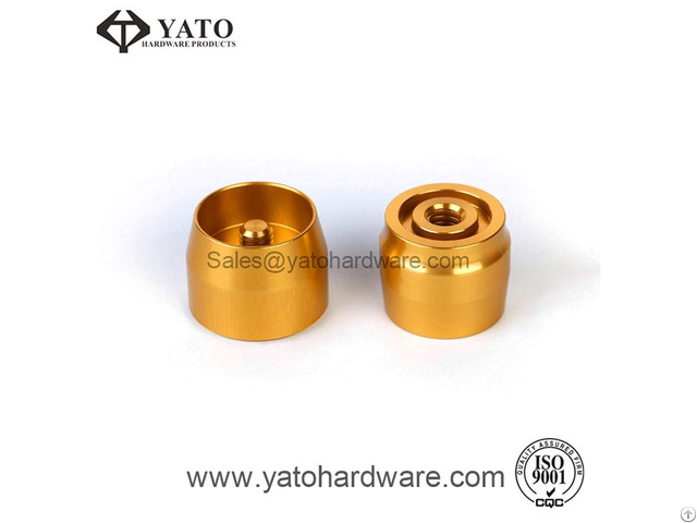 Machined Electronic Components With Gold Anodized