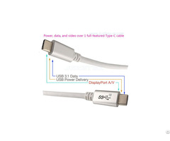 Usb3 1 Gen2 Type C Cable With Al Shell, Supports 100w 20v 5a