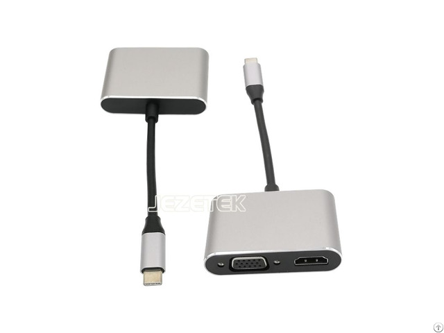 Usb3 1 Type C To Hdmi And Vga Adapter