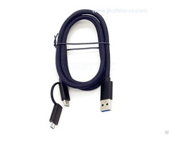 Usb A To 3 0 Type C And Micro Two In One Cable