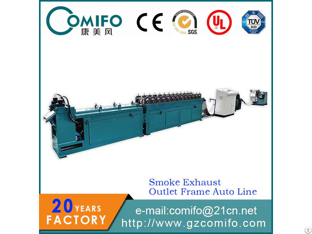 Smoke Exhaust Outlet Frame Auto Line Fire Damper Machine