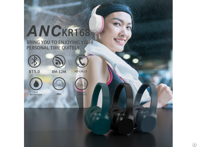 Anc Active Noise Canceling Bluetooth Headset Kr169 Bt Version Qcc 5 0