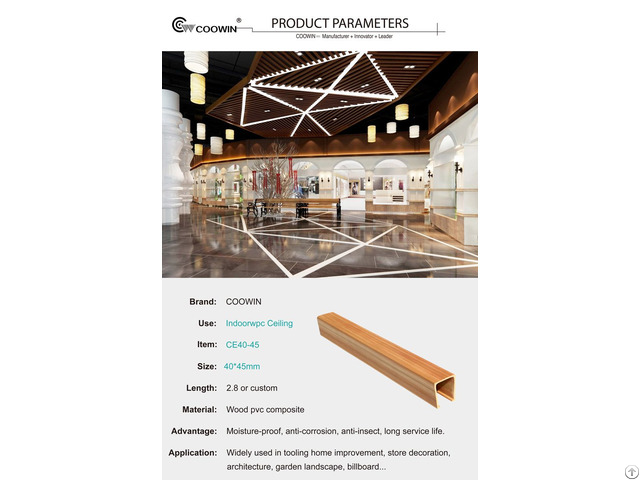 Decorative Wood Aluminum Suspended Ceiling