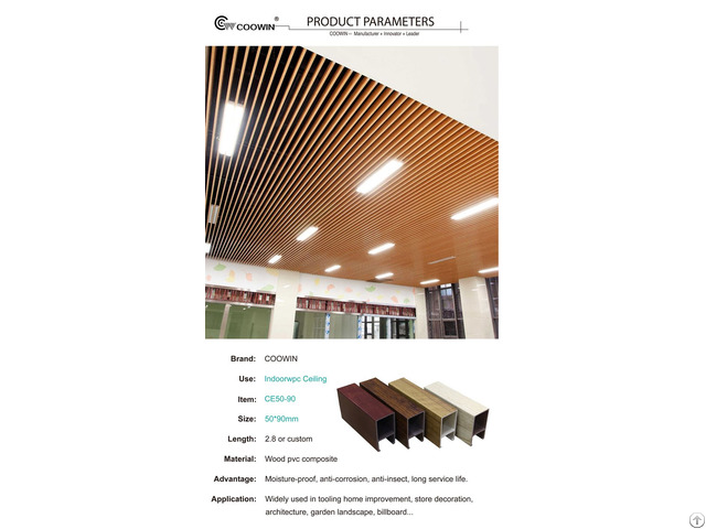 Coowin Wpc Recyclable Pvc Ceiling