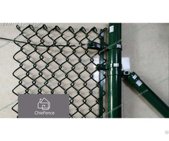 Chain Link Security Fence With Barbed Wire Outside