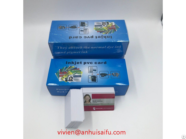 Double Side Inkjet Pvc Card For Printer