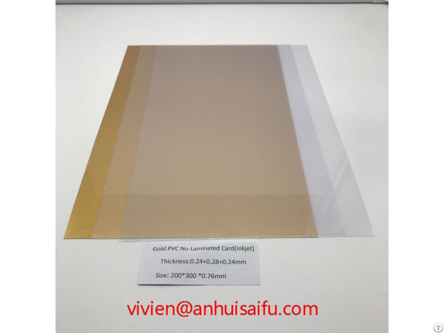 Gold Pvc No Laminated Card