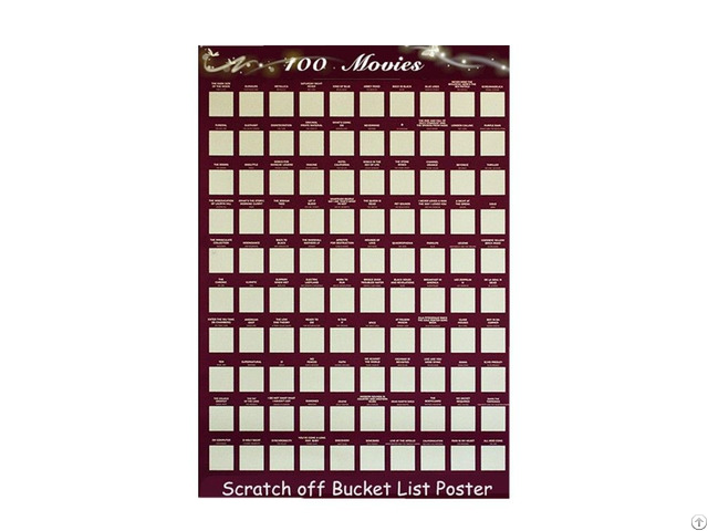 Scratch Off Poster 100 Movies Bucket List Wholesale