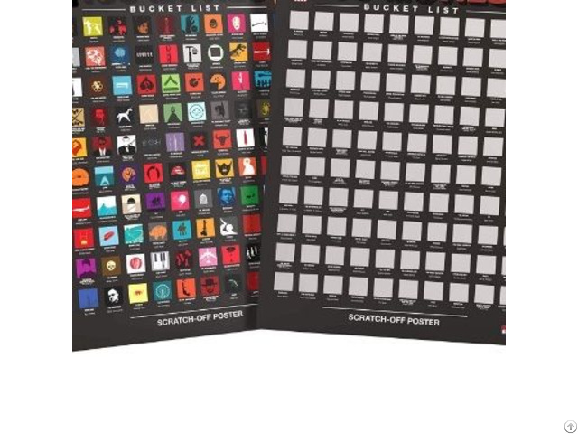 Scratch Off Chart Poster Holographic On Pet Silkscreen