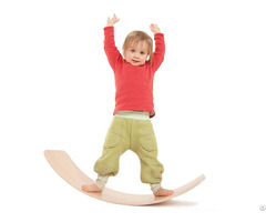 Kid Yoga Wood Wobble Balance Curvy Board