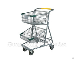 Yld Mt073 1f Two Basket Shopping Cart