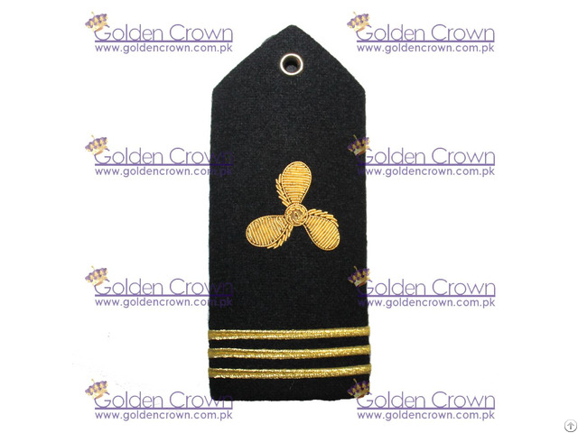 Engineer Shoulder Boards Epaulets Gold Propeller Three Bar Hardboards