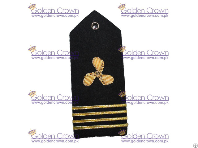 Engineer Shoulder Boards Epaulets Gold Propeller Four Bar Hardboards