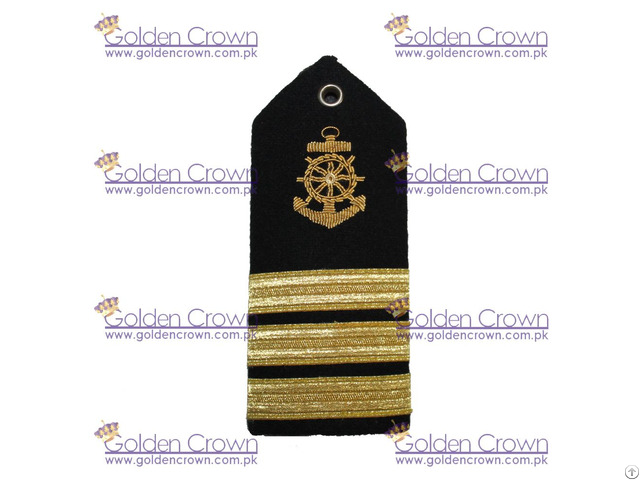 American Navy Epaulets Shoulder Boards Marine Anchor 3 Bar