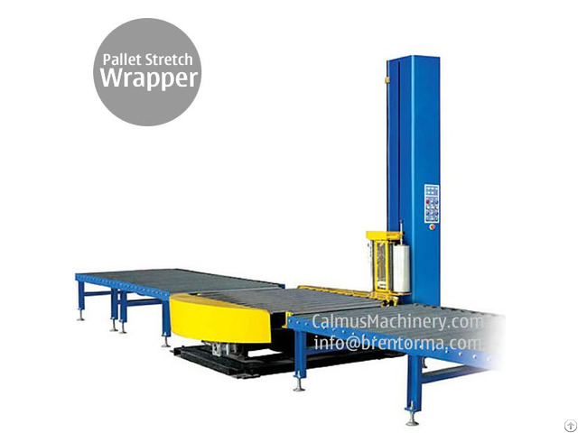 Small Footprint Online Pallet Wrapping Machine Turntable Stretch Wrapper