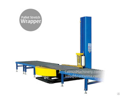 Small Footprint Online Pallet Wrapping Machine Turntable Stretch Wrapper