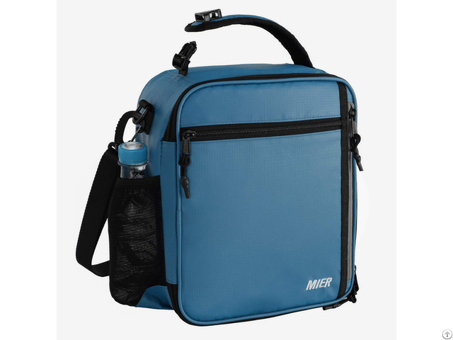 Mier Insulated Lunch Box Bag With Shoulder Strap And Bottle Holder
