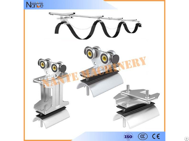 C Rail Track Trolley Galvanized Steel Festoon System