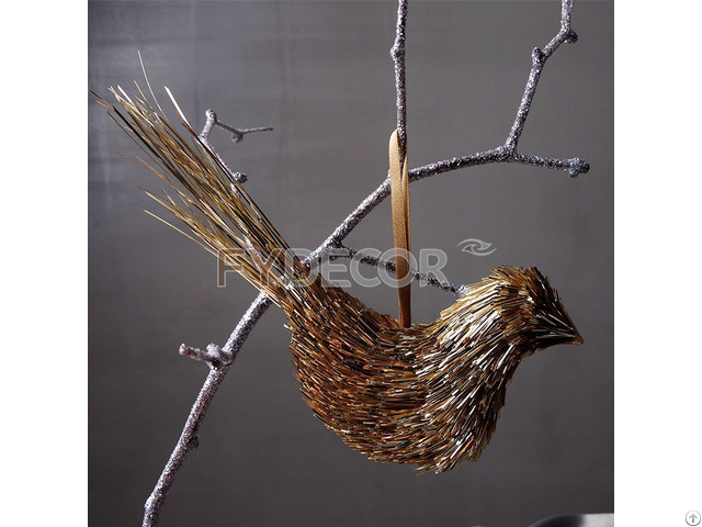 Gold Bird Hanging Ornament For Wedding Decoration