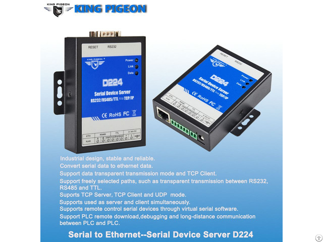 Traditional Industrial Device Serial To Ethernet Converter D224