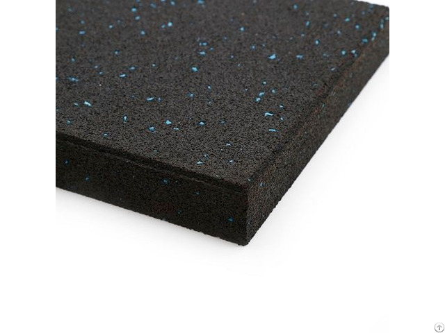 Pure Black Rubber Mat With Colored Spots