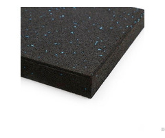 Pure Black Rubber Mat With Colored Spots