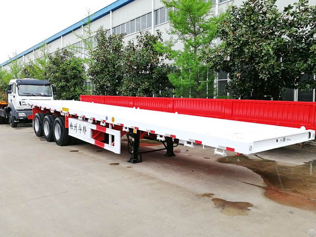 China Made Container Transport Flatbed High Bed Trailer