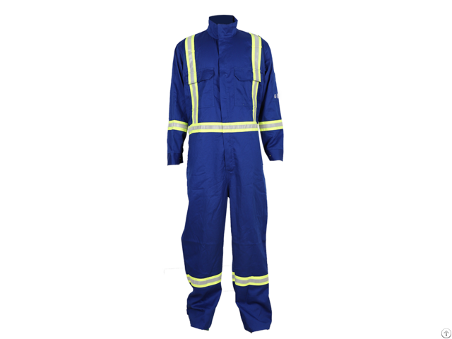 Anti Fire Long Sleeve Coveralls With Reflective Tape