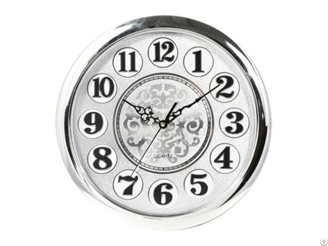 Factory Wholesale Silent Silver Wall Clock Classroom Easy To Read