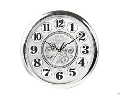 Factory Wholesale Silent Silver Wall Clock Classroom Easy To Read