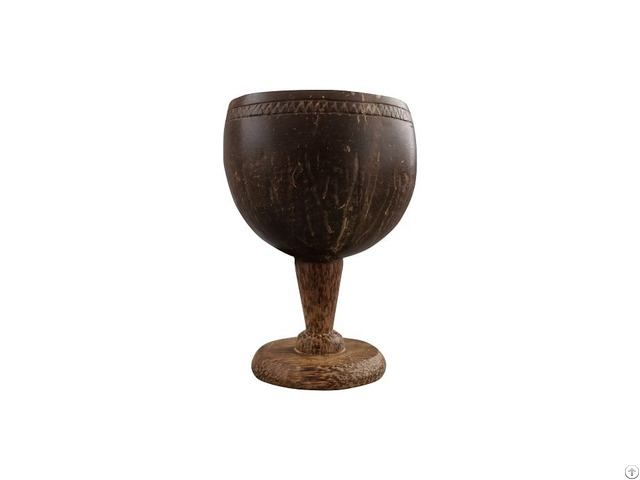 Wooden Handicraft Gitagged Coconut Shell Craft Wine Cup