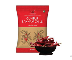 Indian Spices Gitagged Guntur Sannam Chilli Whole 200gms