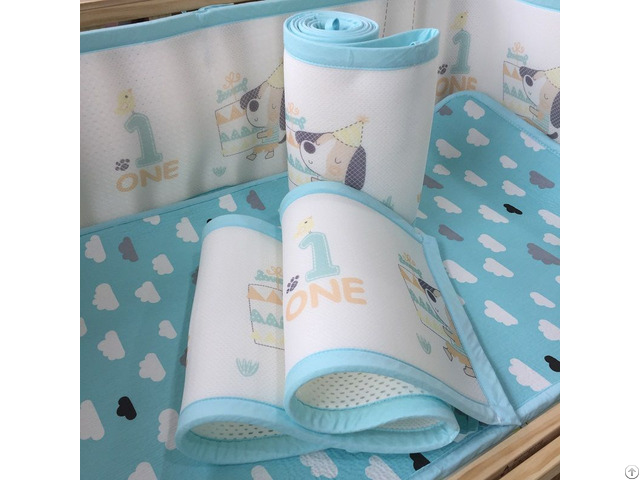 3d Breathable Washable Air Mesh Fabric Crib Bumper