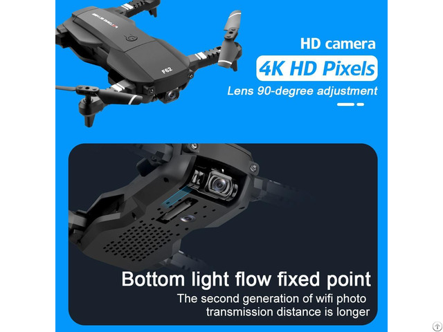 Newest F62 2 4g Wifi 4k Hd Wide Angle Camera Rc Drone Optical Flow Gesture Control