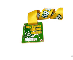 Die Cast Square Shape Gold Finisher Medals