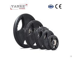 Black Rubber Coated Weight Lifting Bumper Plates Barbell Plate Gym Fitness Equipment Crossfit