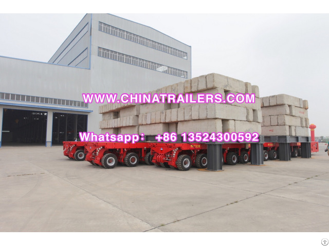 Heavy Duty Multi Axles Self Propelled Modular Steel Steering Axle Transporter Trailer