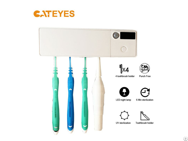 Uv Antibacterial Toothbrush Sanitizer With Human Induction Led Night Lamp