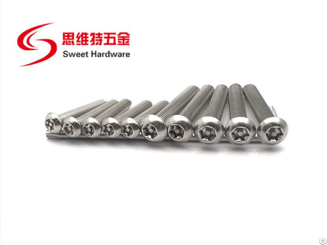 Stainless Steel 304 Security Anti Theft Torx Button Head Machine Screw T8t10