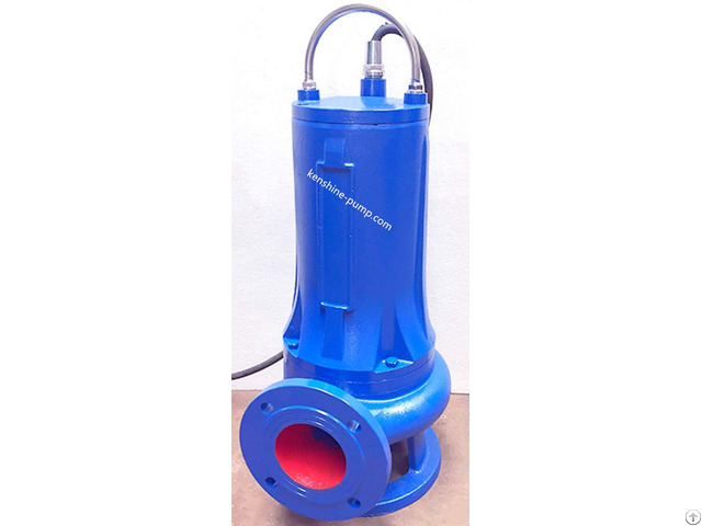 Wqas Submersible Sewage Pump With Semi Open Spiral Cutting Impeller