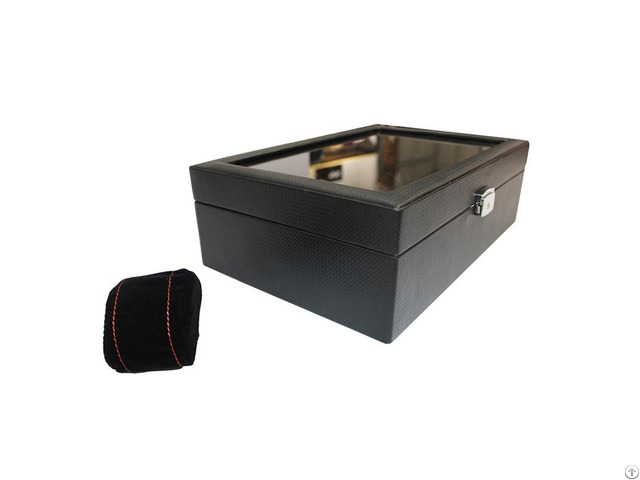 Luxury Piano Watch Case Box Display For 10 Watches Storage