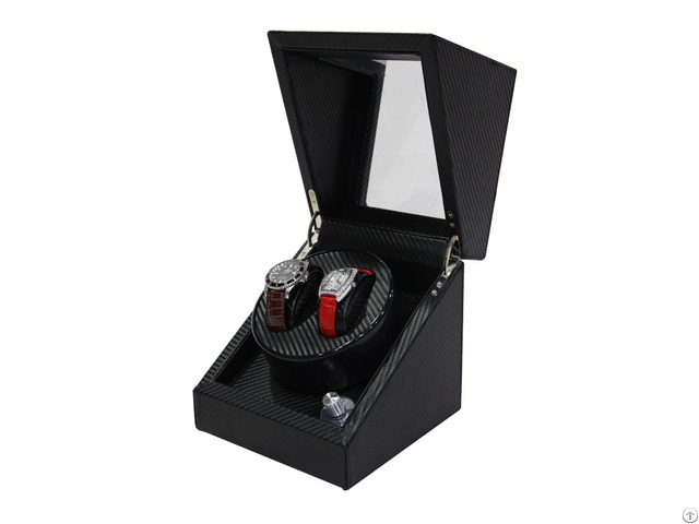 Automatic Motor Carbon Fiber Leather Watch Winder