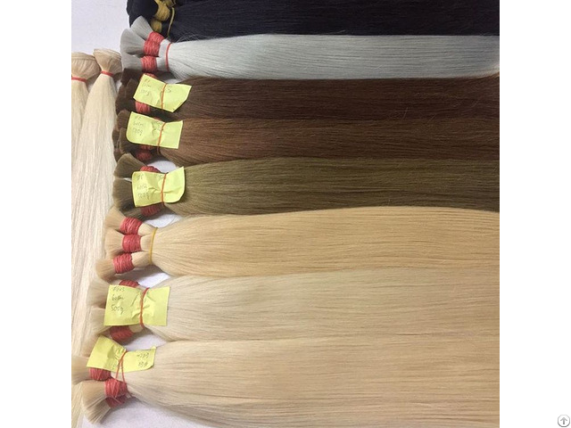 No Shedding Dyeable 100 Percent Virgin Natural Color Straight Raw Human Hair