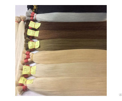 No Shedding Dyeable 100 Percent Virgin Natural Color Straight Raw Human Hair