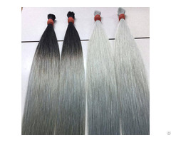 Raw Hairs Gray Silver White Ombre Colors