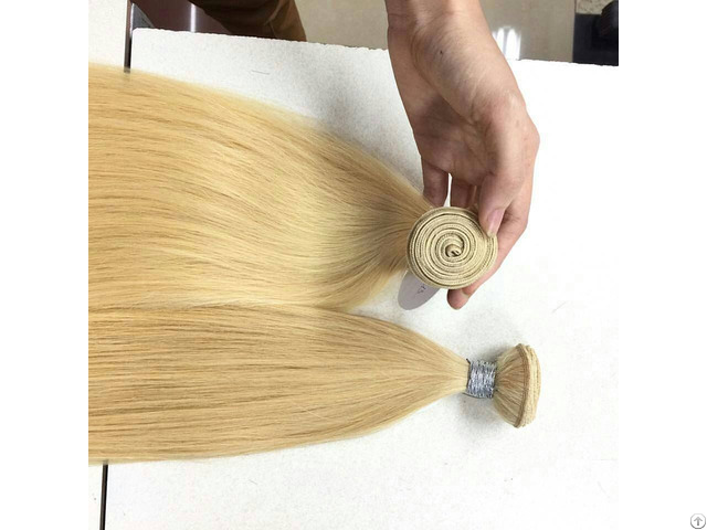 Machine Weft Hair Blonde Very Silky Lead Quality