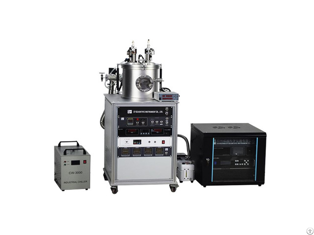 Stainless Steel Chamber Double Sputter Head Vacuum Magnetron Sputtering Coating Instrument