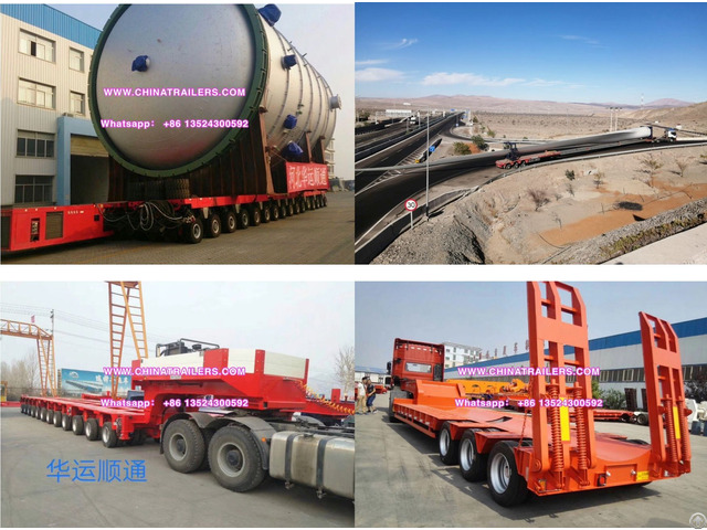 Hot Seller Tri Axles Lowbed Semi Trailer