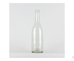 Hot Sale 2119# 750ml Screw Finish Burgundy Wine Glass Bottle Flint