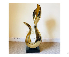 Outdoor Polished Stainless Steel Fishes Sculpture